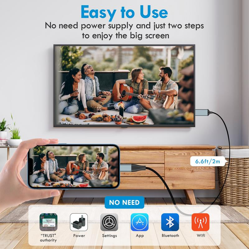 Instant Sync Lightning to HDMI Adapter – Simple Plug & Mirror, No Apps or Setup Required. Electronic