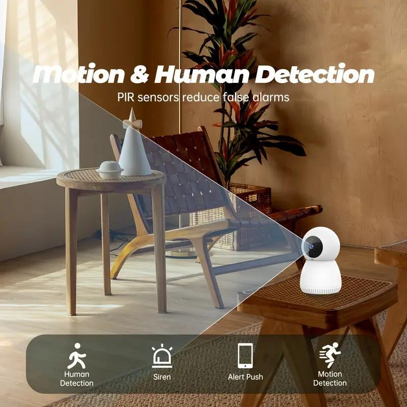 WESECUU Smart Pet/Home Security Camera 2.4G&5G with Eseecloud App,Night Vision,2 Way Talk,Pet Motion Detection,24/7 Cloud&Sd,Works with Alexa Security