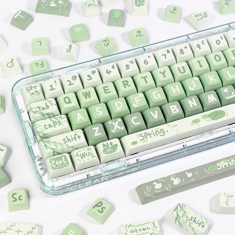 133 Key Spring Outing Theme Keycap (Without Keyboard), 1 Set Decorative PBT Keycap, Mechanical Keyboard Keycap, Non-Keyboard Keycap, Peripherals & Accessories