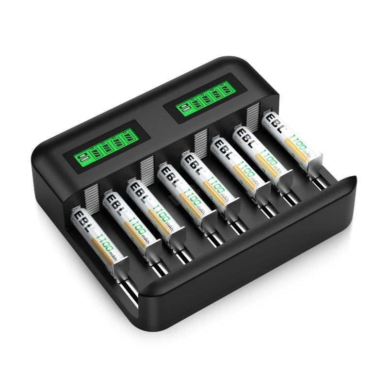 EBL C9008 Battery Charger with AA AAA Rechargeable Batteries for Toys and Household Device