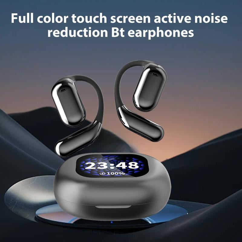 A Full-Color Touchscreen with Active ANC Noise Reduction, Adaptive Active Noise Reduction/Adjustable Equalizer/Bt 5.4 Wireless Bt Earphones Audio Charging Electronic Headset Cable