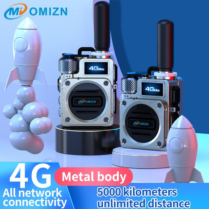 OMIZN M6 New 4G Wireless Long Range Walkie Talkie: Unlimited Communication with Lifetime Data & Super Battery