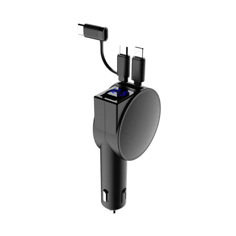 Two Wire Retractable 60 Fast Charging Car Charger